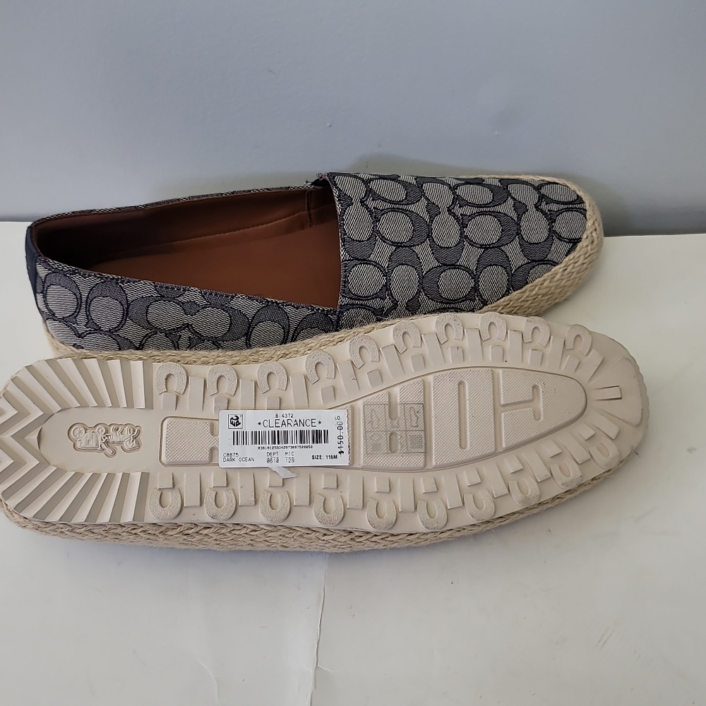 COACH Men's COACH Signature Jacquard Logo Print Espadrilles - Picture 14 of 14